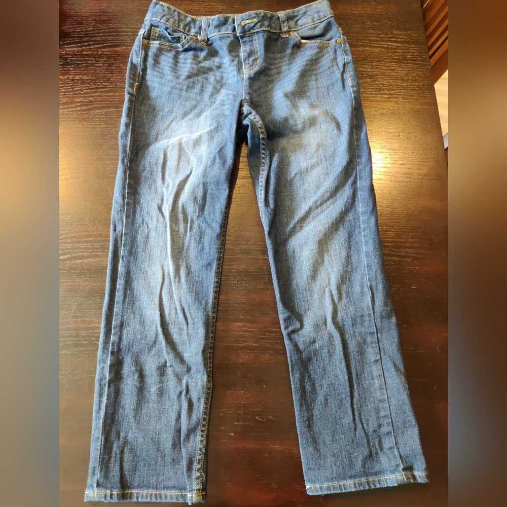 Vera Wang Straight Leg Denim Jeans - Size 6